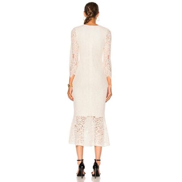 ALEXIS Off white lace midi Nadege Mermaid bride dress size small - Picture 6 of 14
